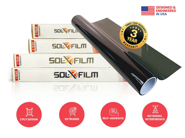 Diablo SOL-X Film - 24" x 100 Ft Roll - 2 Ply 5% Window Tint Professional Grade
